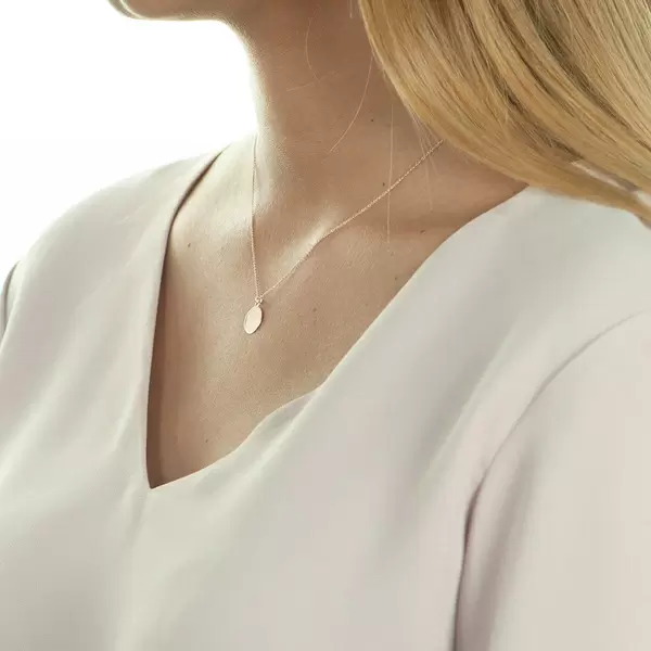 Leaf Jewelry Halskette Plate, 14 K Rosegold Fabrikladen