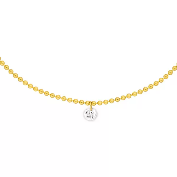 Leaf Jewelry Armkette Pure Ball Chain, Diamant, 14 K Gelbgold Im Verkauf