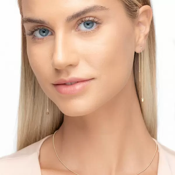 Leaf Jewelry Ohrringe "my first diamond", ball chain, 14 K Gelbgold 2025