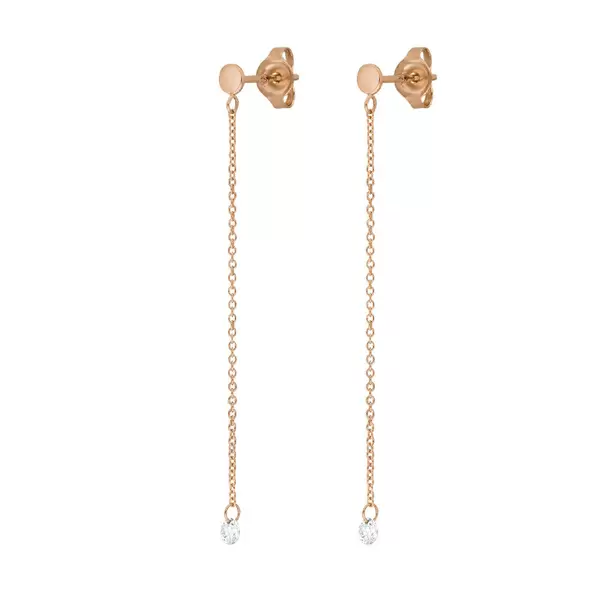 Leaf Jewelry Ohrringe Pure Kette, 18 K Rosegold Online