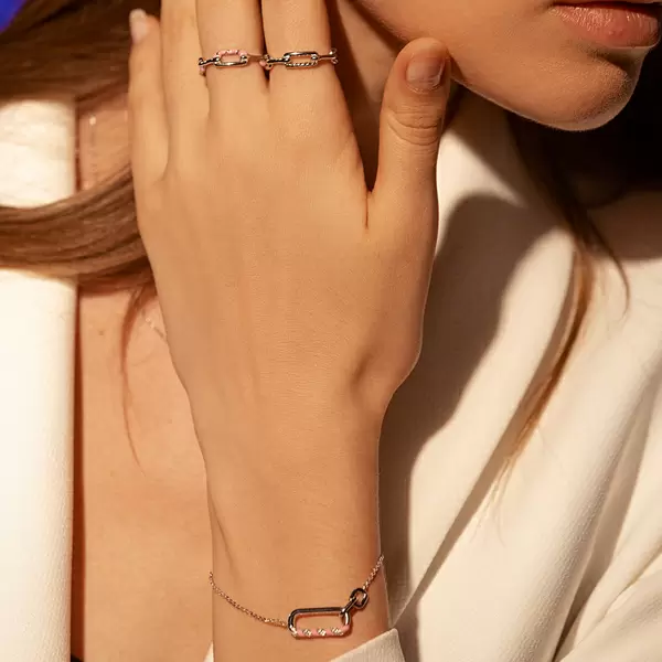 Leaf Jewelry Silber Armkette, Neon Twist Kostenloser Versand