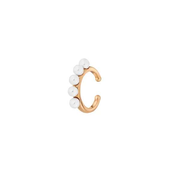 Leaf Jewelry Earcuff Little Pearls, 18 K Rosegold vergoldet Preisnachlass