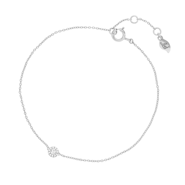 Leaf Jewelry Armkette Pavé II mit Diamanten, 18 K Weißgold Neueste Mode