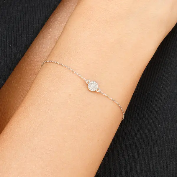 Leaf Jewelry Armkette Pavé II mit Diamanten, 18 K Weißgold Neueste Mode