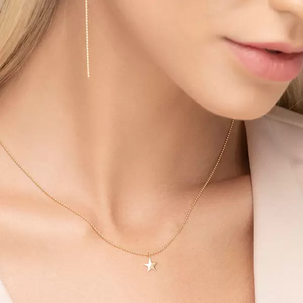 Leaf Jewelry Halskette STAR, 14 K Gelbgold Neuheiten