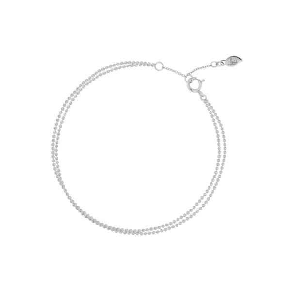 Leaf Jewelry Armkette Ball Chain Double, 14 K Weißgold Riesige Ersparnisse