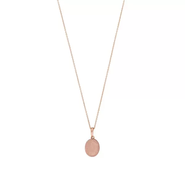 Leaf Jewelry Halskette Cabochon II, 14 K Rosegold, Rosenquarz zollfrei