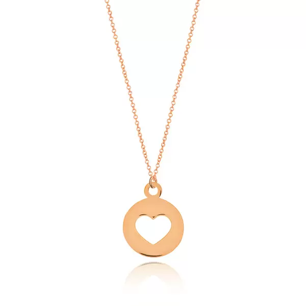 Leaf Jewelry Halskette Heart, 14 K Rosegold 50% Rabatt für begrenzte Zeit