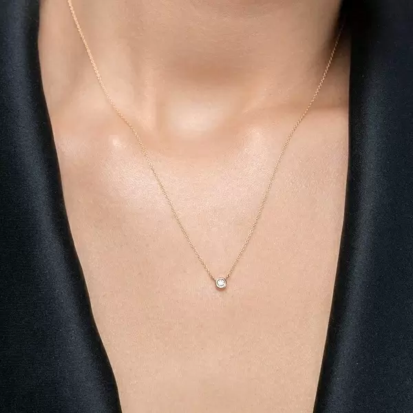 Leaf Jewelry Halskette "my first diamond", 14 K Gelbgold Online Shopping