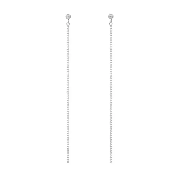 Leaf Jewelry Ohrringe Ball Chain, 14 K Weißgold Lagerräumung