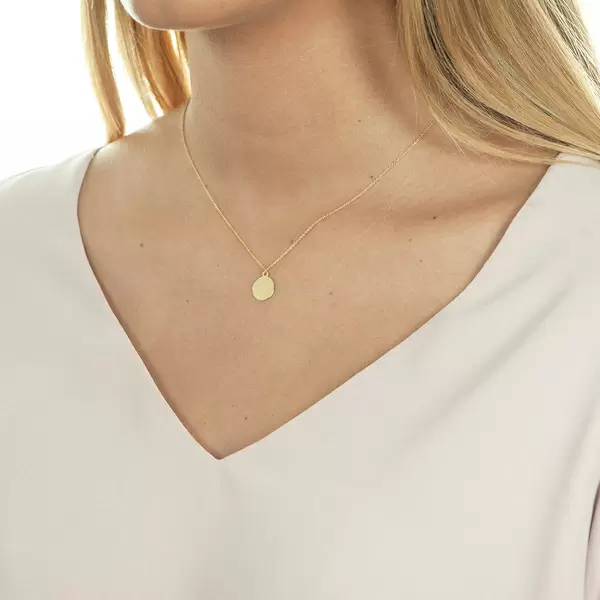 Leaf Jewelry Halskette Plate, 14 K Gelbgold Zeitlich begrenztes Angebot