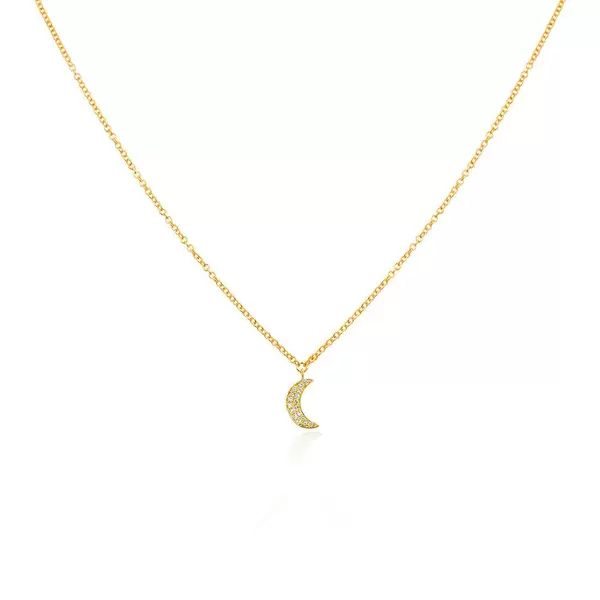 Leaf Jewelry Halskette Halbmond, 18 K Gelbgold Wochenangebot