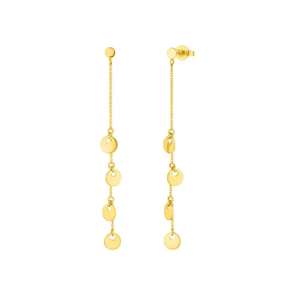 Leaf Jewelry Ohrringe Platelet Kette, 14 K Gelbgold Begrenzte Freigabe