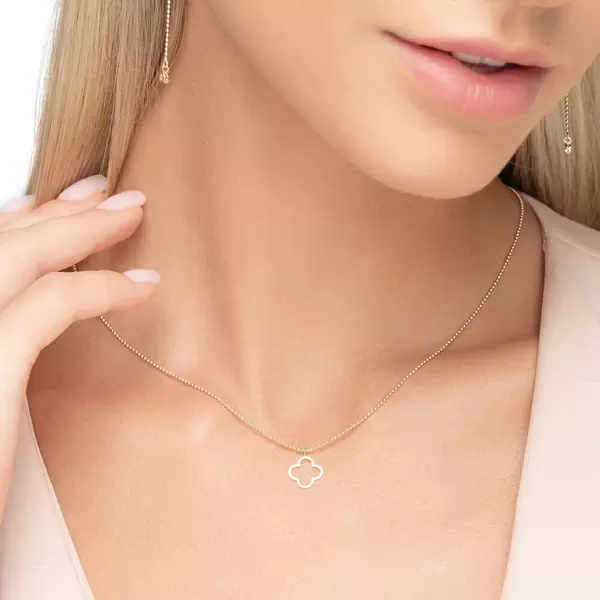 Leaf Jewelry Halskette GENTLE CLOVER, 14 K Gelbgold Riesige Rabatte