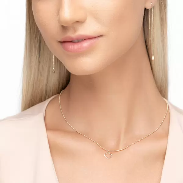 Leaf Jewelry Halskette GENTLE CLOVER, 14 K Gelbgold Riesige Rabatte