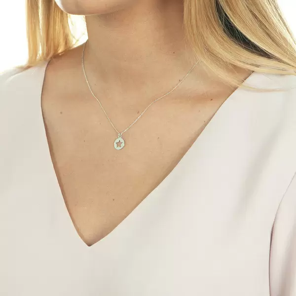 Leaf Jewelry Halskette Star, 14K Weissgold 2025
