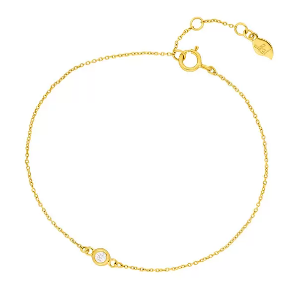 Leaf Jewelry Armkette "my first diamond", 14 K Gelbgold Outlet