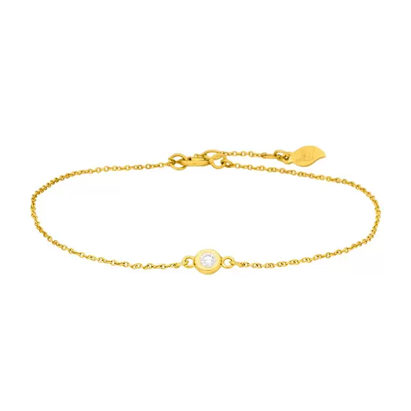 Leaf Jewelry Armkette "my first diamond", 14 K Gelbgold Outlet