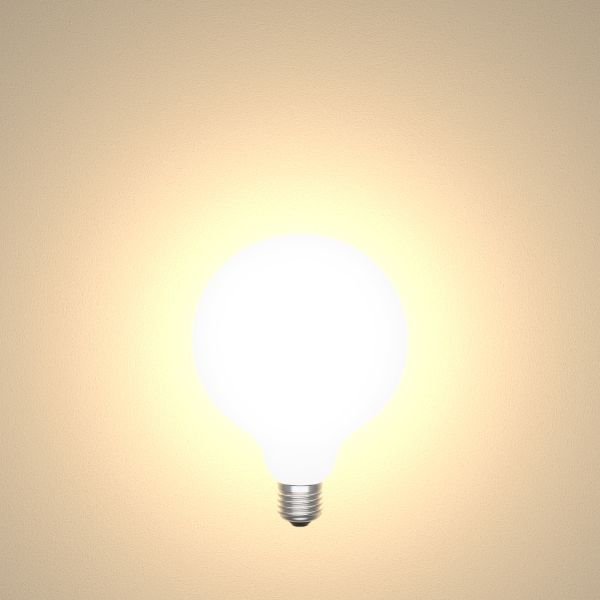 E27 LED Leuchtmittel, G125, warmweiß (2700 K), 4 W, 550lm, Milchglas extra matt Kauf eins, bekomm eins gratis