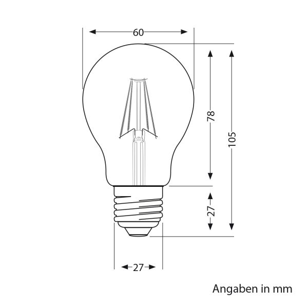 E27 LED Leuchtmittel, A60, warmweiß (2700 K), 4,1 W, 461lm, Kopfspiegel (silber) Riesige Ersparnisse