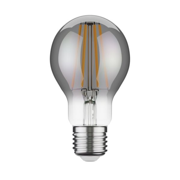 E27 LED Leuchtmittel, A60, extra warmweiß (1800 K), 7,5 W, 370lm, Rauchglas Sonderangebot der Fabrik