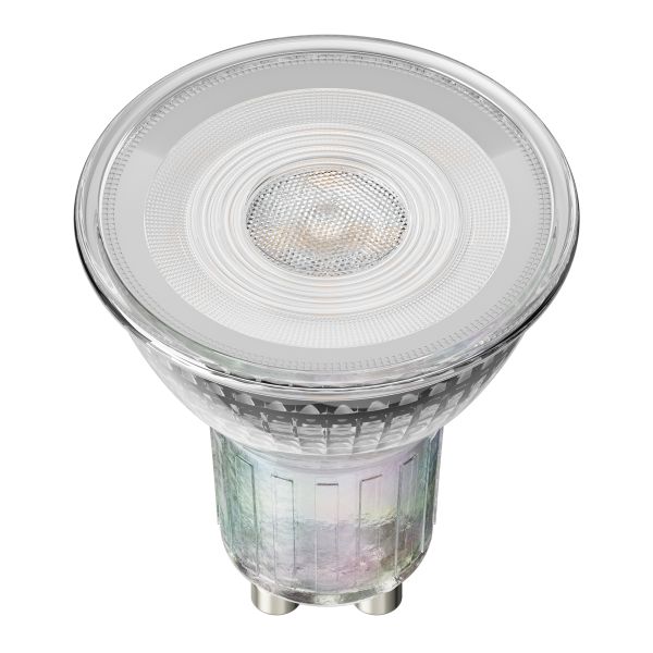GU10 LED Leuchtmittel, PAR16, warmweiß (2800 K), 6,3 W, 374lm, 70°, 3-Stufen-Dimmer, Reflektorspiegel (silber) Günstiger Verkauf