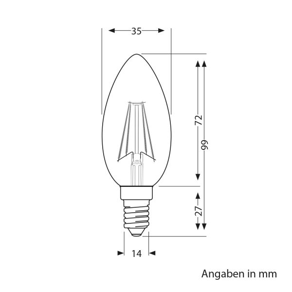 E14 LED Leuchtmittel, Kerze, warmweiß (2700 K), 4,3 W, 424lm, gefrostet Limitierter Zeitrabatt