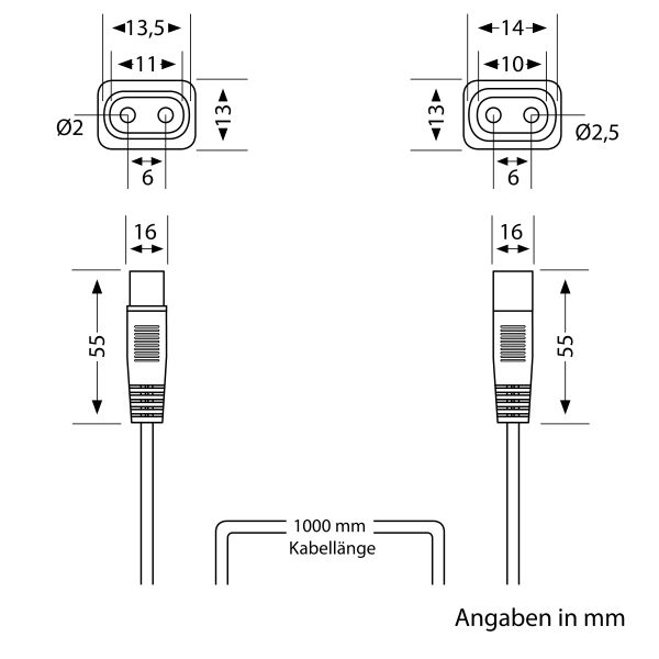 Durchleitungskabel für Stecksystem SPIDER, 1m, weiß Vatertagsangebot