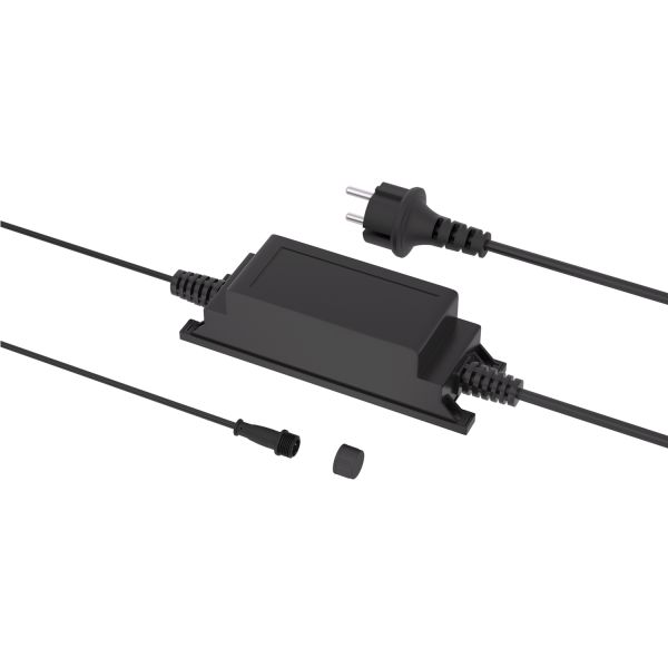 30W LED Netzteil für Stecksystem DOP, Stecker, 12V DC, schwarz, IP65 Räumungsverkauf