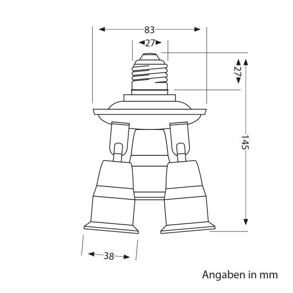 E27 Sockel, 5-fach Splitter-Adapter, weiß Neueste Stile