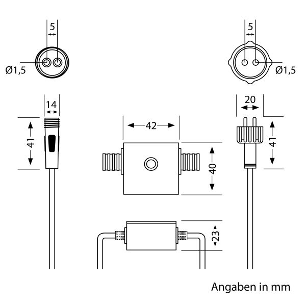 Dämmerungssensor für außen, IP44 Stecksystem NEMO, schwarz, Helligkeitssensor, Tag-Nacht-Schalter Sonderangebot der Fabrik