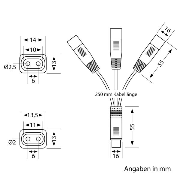 3-fach Verteiler für Stecksystem SPIDER, 0,25m, weiß Neueste Mode