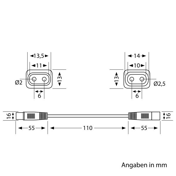 Durchleitungskabel für Stecksystem SPIDER, 0,2m, weiß Zeitlich begrenztes Angebot