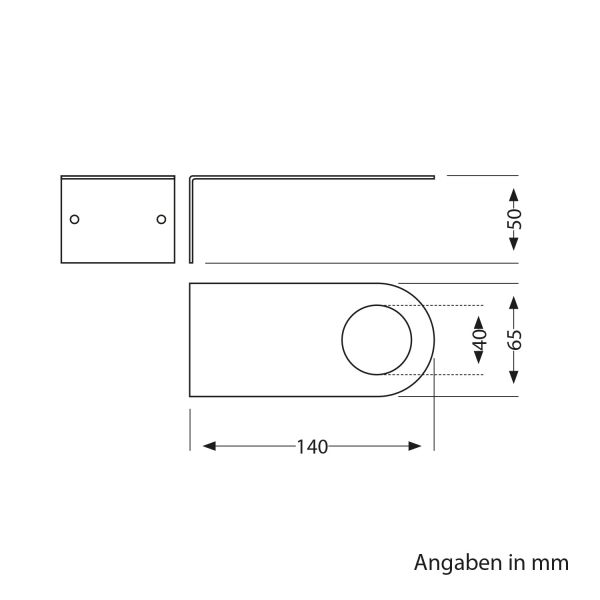 Wandhalterung, für E27 Fassung, schwarz, 6,5 x 14cm Große Rabatte