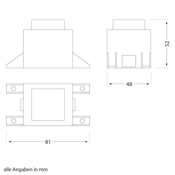 10W LED Trafo-Netzteil/Transformator 2-adrig, Stecker, 12V AC, schwarz, IP44 Neuheiten