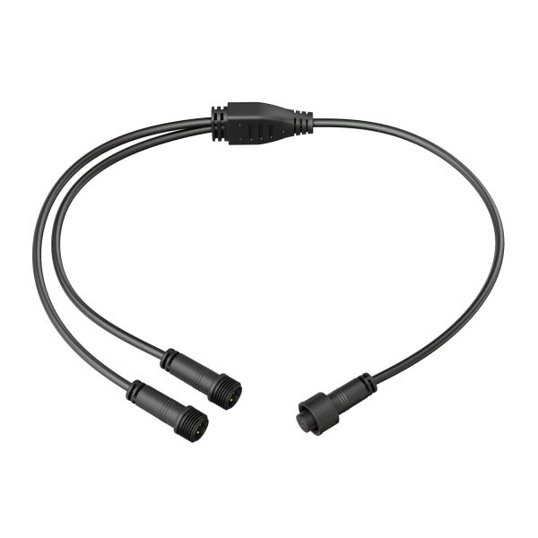 2-fach Verteiler für Stecksystem DOP (IP44), 0,5m, schwarz Sonderangebote