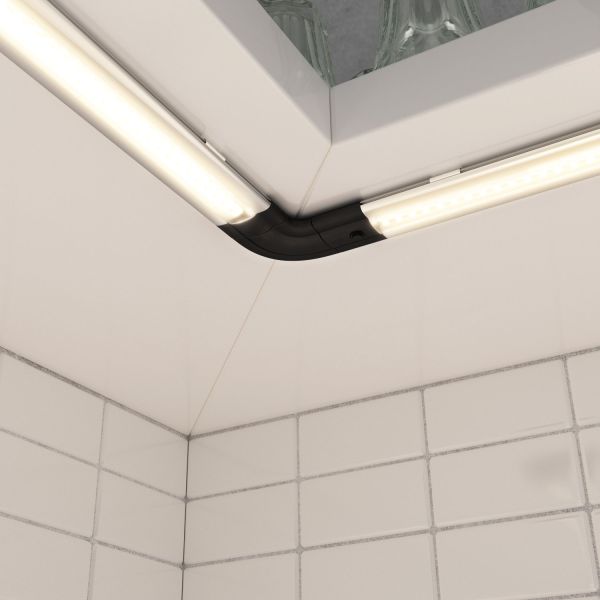 90° Verbinder für unsere flachen SIRIS 24V Unterbau-Leuchten (Farbe wählbar) Super Sparpreis