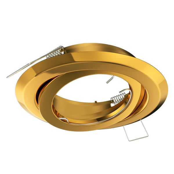 Deckeneinbaurahmen FABI, rund, schwenkbar, gold glänzend Letzte 2 Tage