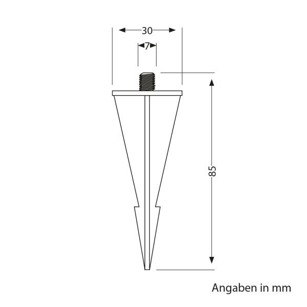Garten-Erdspieß, für Solar-Pflasterstein BROSLO, schwarz, 8cm, 30mm Ø Bis zu 50% Rabatt