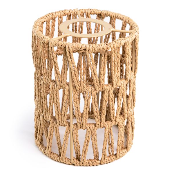 Handgefertigter Boho-Seil-Lampenschirm, natur-beige, 120mm Ø Bis zu 65% Rabatt