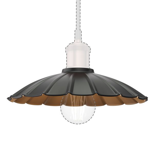 Lampenschirm, schwarz, 245mm Ø Nur für heute
