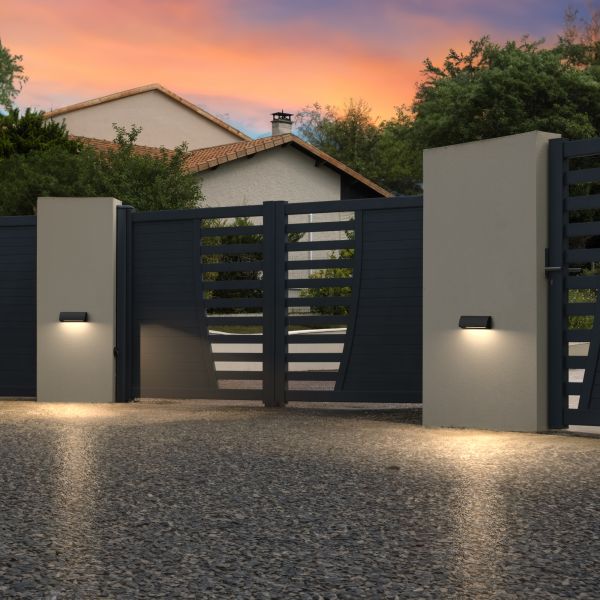 LED Wandleuchte / Treppenlicht SEGIN für außen, IP54, flach, Downlight, eckig, 6,2 W, 566lm (Farbe, Lichtfarbe wählbar) Günstiger Verkauf