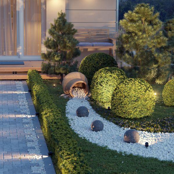 Kleiner LED Gartenstrahler mit Erdspieß TARL für außen, IP65, Stecker, schwarz, 4,3 W (Lichtfarbe wählbar) Neuheiten