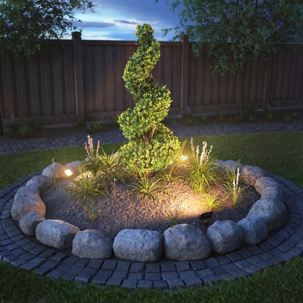 LED Gartenstrahler FLIN für außen, IP66, Stecker, 11,5 W, 837lm, warmweiß (Farbe wählbar) Bestseller