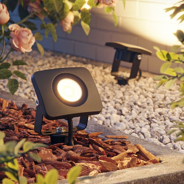 LED Gartenstrahler WEGA für außen, IP44, Stecker, 10 W (Lichtfarbe wählbar) Super Sparpreis