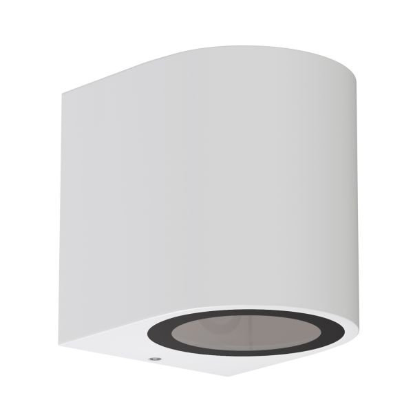 Wandleuchte ALSE für außen, Aluminium, IP54, einflammig, rund, GU10 Downlight (Farbe, Leuchtmittel wählbar)