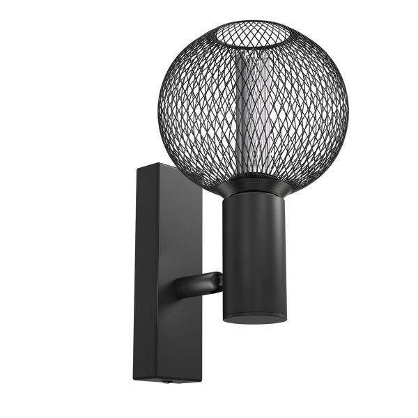 Vintage Wand-Leuchte FARE, Retro, schwarz, schwenkbar, inkl. E27 LED, G120, extra warmweiß, 4W, 220lm im Angebot