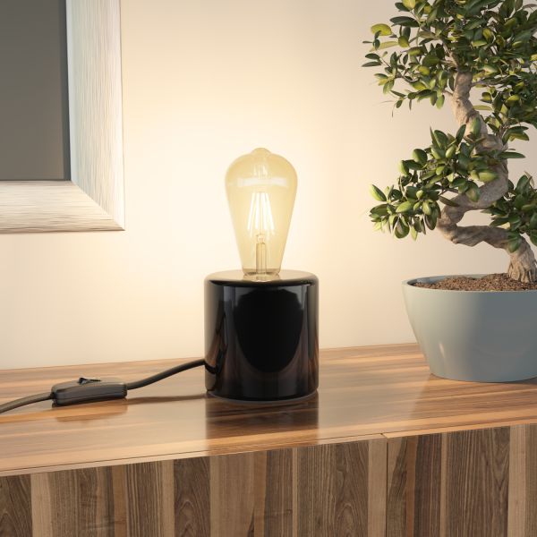Tischlampe TIPO Porzellan rund inkl. E27 Smart Home RGBW LED Lampe, 8,89W, 892lm (Farbe wählbar) Zeitlich begrenztes Angebot