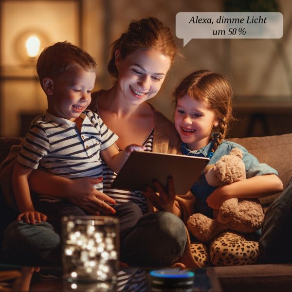 Tischlampe TRIN Triangle Dreieck-Fuß schwarz mit Stecker und Schalter, inkl. E27 Lampe, Smart Home (Leuchtmittel wählbar) Blitzangebot