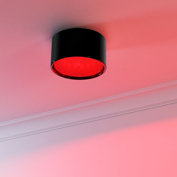 GX53 Porzellan Aufbauleuchte KLU rund 91mm Ø + smarte LED-Lampe Alexa, dimmbar, Farbtemperatur steuerbar (Farbe, Leuchtmittel wählbar) Tägliche Deals